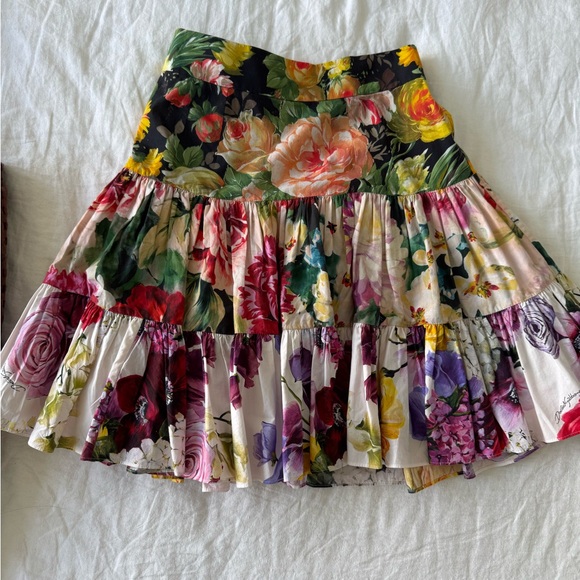 Dolce & Gabbana Pink Orange Yellow Red Skater Skirt - Picture 3 of 6